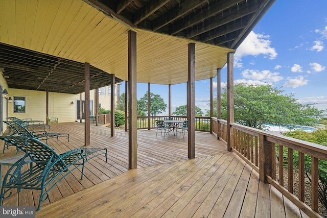 view of wooden deck