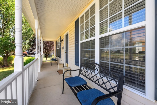 view of patio with a porch