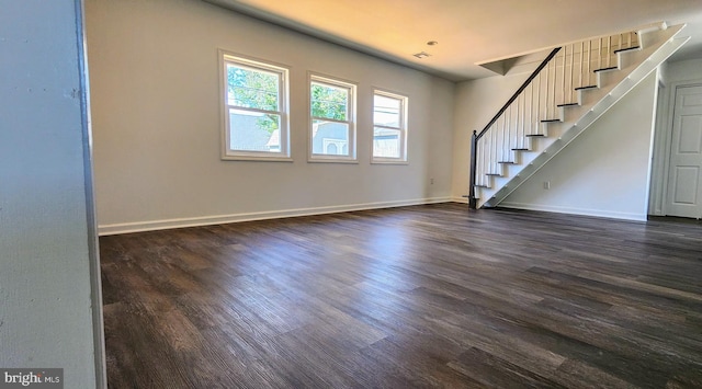 interior space featuring dark wood-type flooring