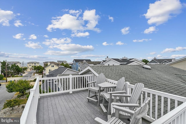 deck featuring a residential view