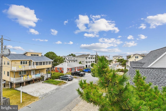 view of street with a residential view