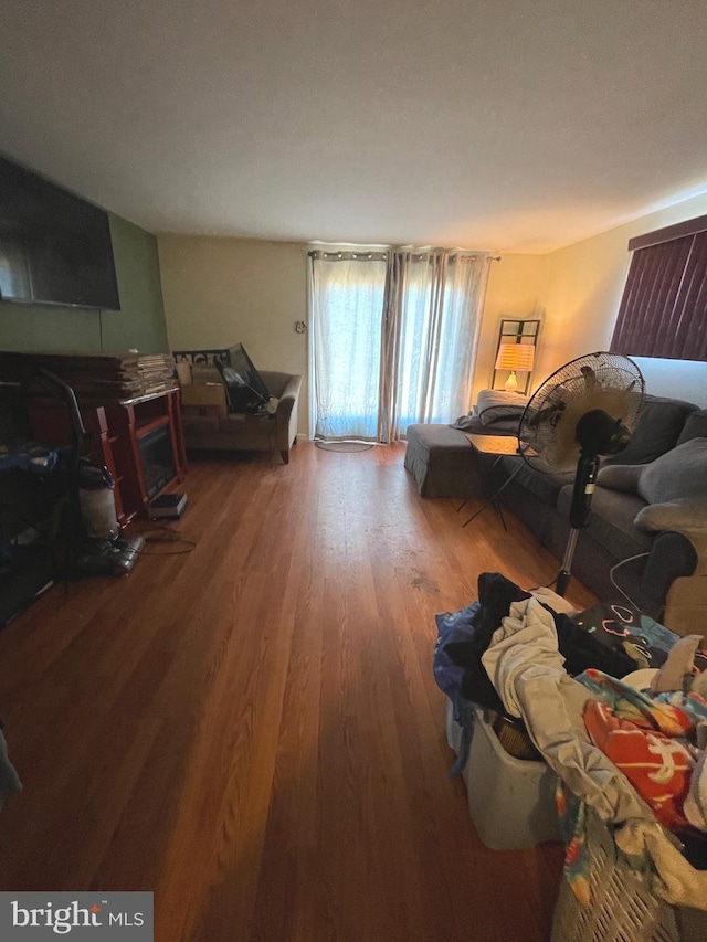 living room featuring wood-type flooring