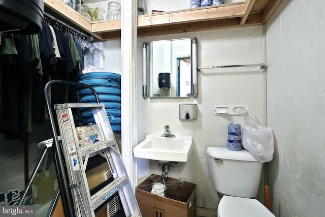 bathroom with toilet and sink