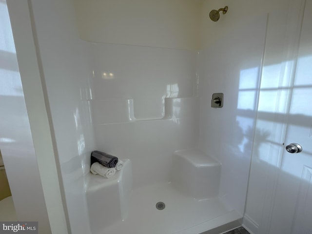 bathroom featuring walk in shower