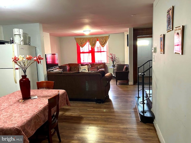 living room featuring hardwood / wood-style floors