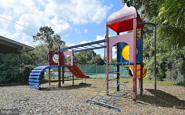 view of jungle gym