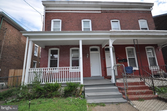 multi unit property with a porch