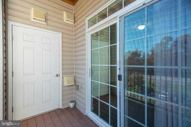 view of doorway to property