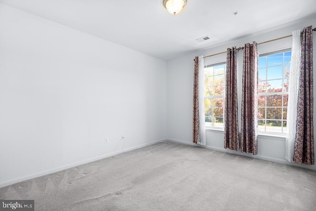 carpeted spare room with a healthy amount of sunlight