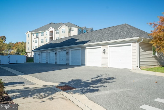 exterior space featuring a garage