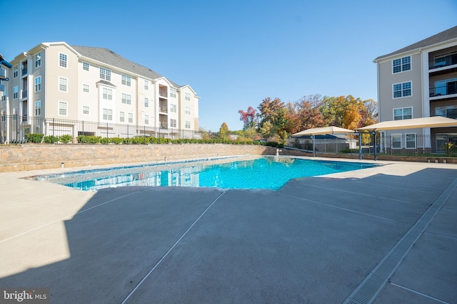 view of pool featuring a patio area