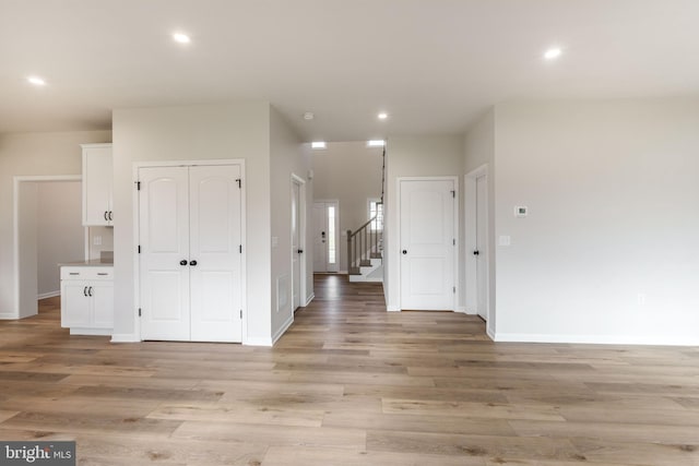 empty room featuring light hardwood / wood-style flooring