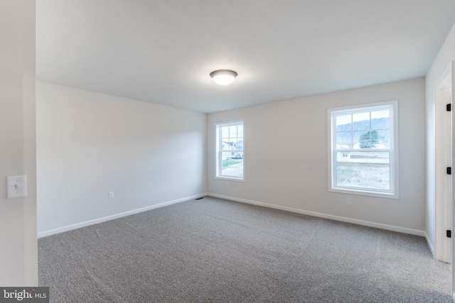 empty room with carpet floors and a healthy amount of sunlight