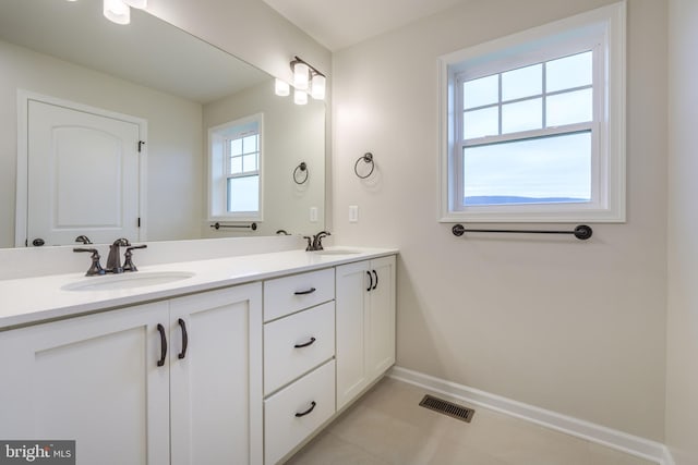 bathroom featuring vanity