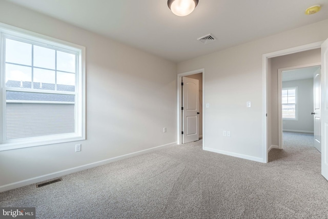 view of carpeted empty room