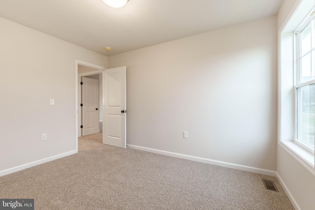 view of carpeted empty room