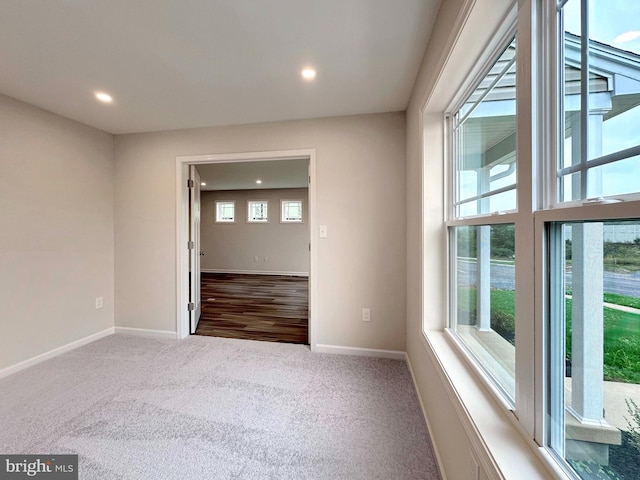 carpeted empty room with plenty of natural light