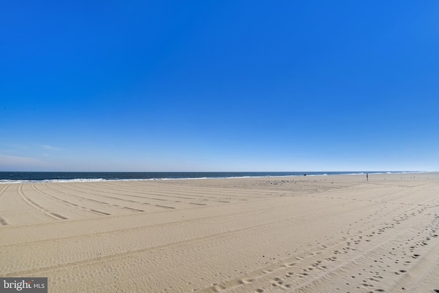 property view of water with a beach view