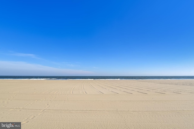 view of water feature featuring a view of the beach