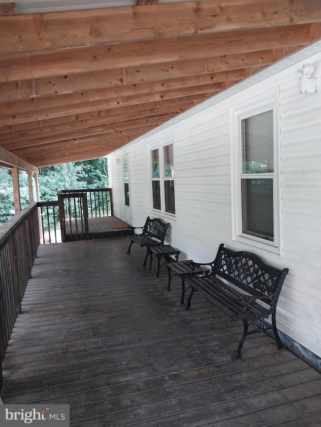 view of wooden terrace