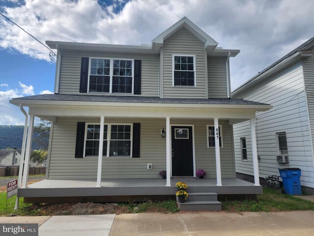 front facade with covered porch