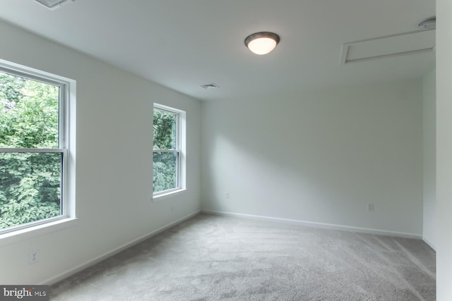 view of carpeted spare room