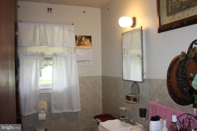 bathroom featuring toilet and sink