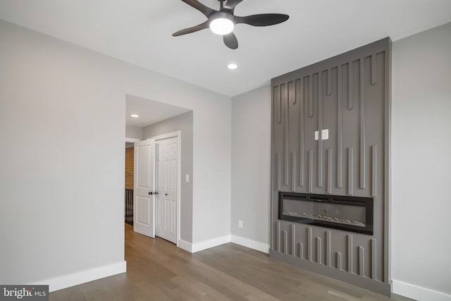 interior space with hardwood / wood-style floors