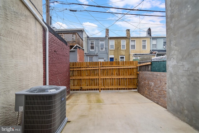 view of patio / terrace featuring central AC unit