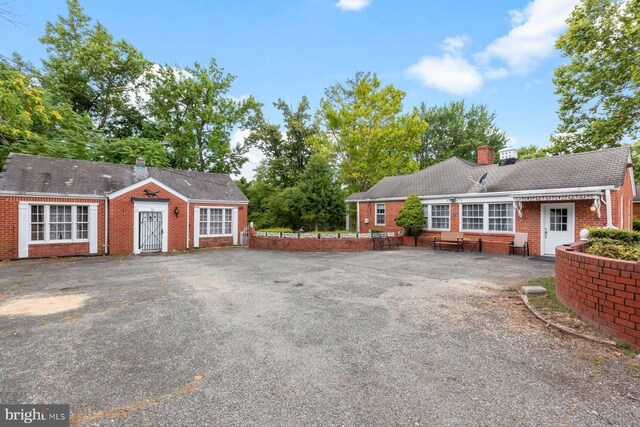 view of single story home