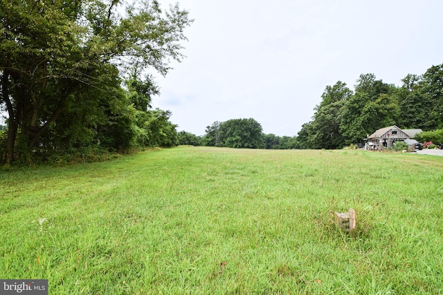 view of yard featuring a rural view