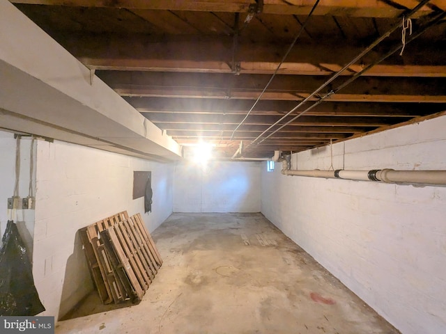 view of basement