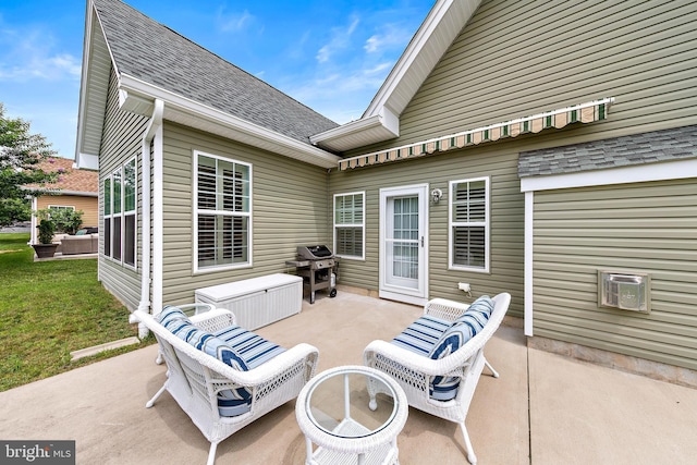 view of patio featuring grilling area