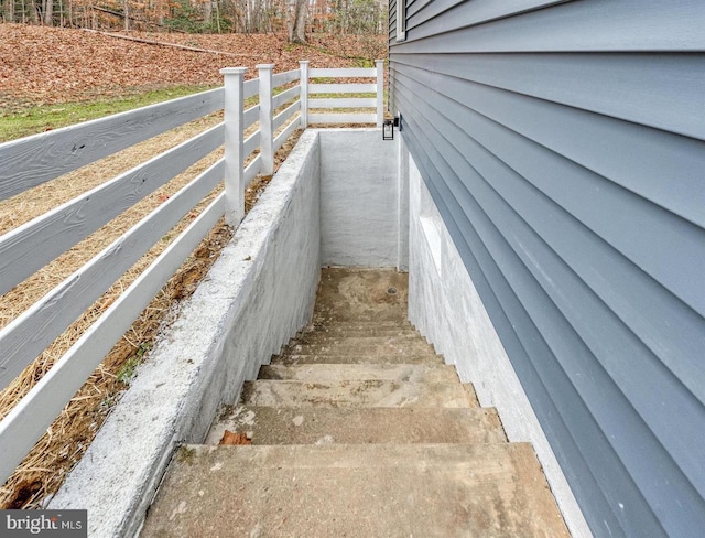 view of stairs