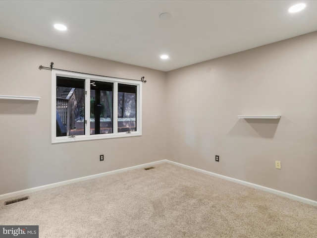 view of carpeted empty room