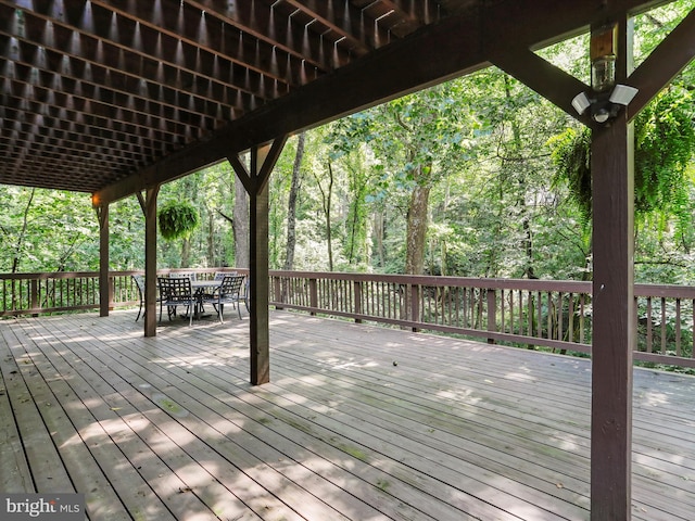 view of wooden terrace