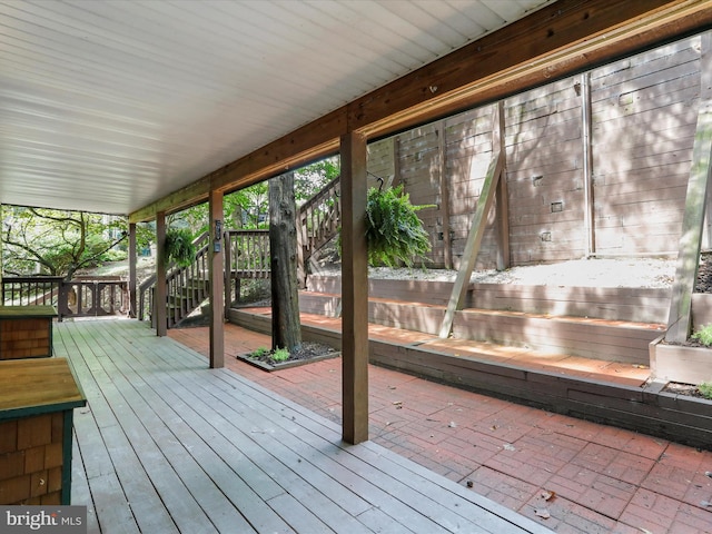 view of wooden deck