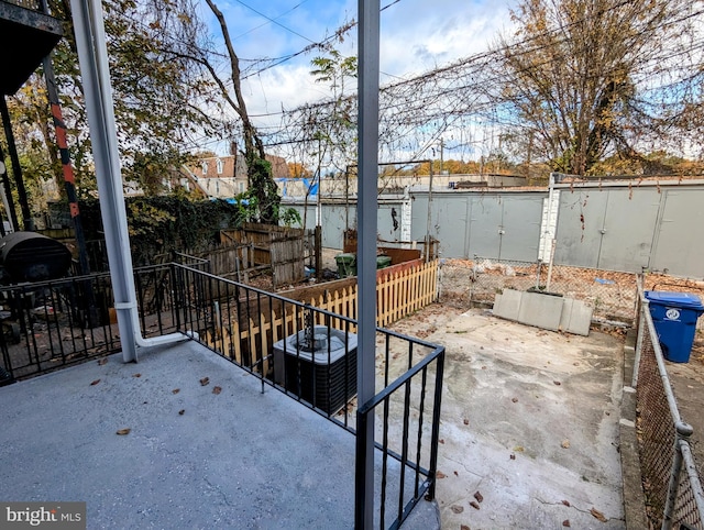 view of patio / terrace with central air condition unit