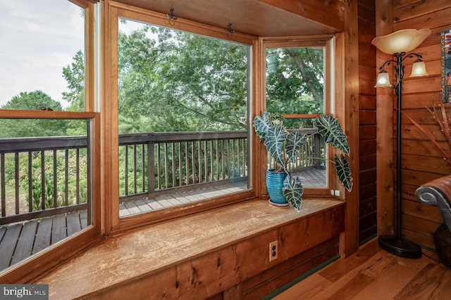 view of sunroom