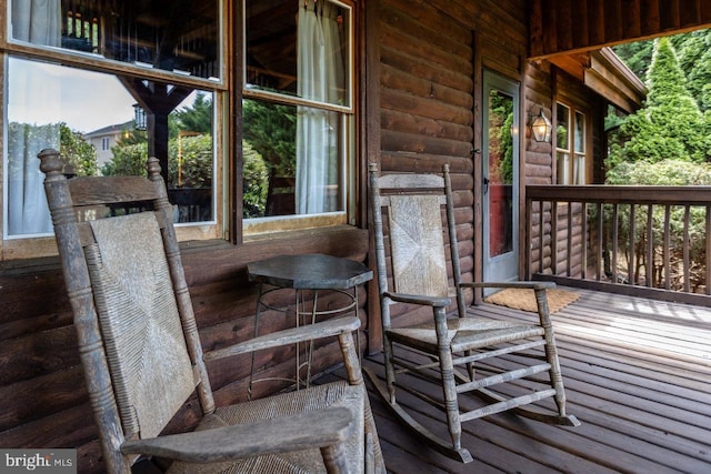 view of wooden terrace