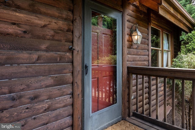 view of doorway to property