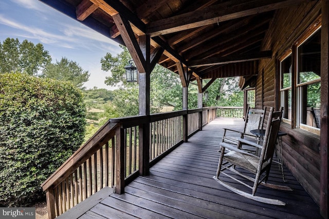 view of wooden deck