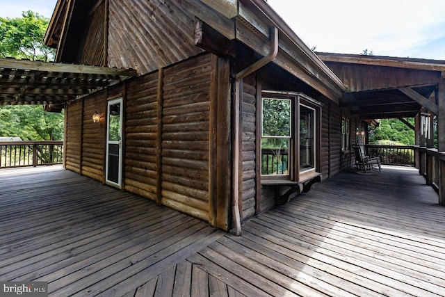 view of wooden deck