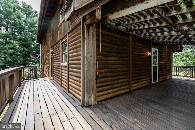 view of wooden deck