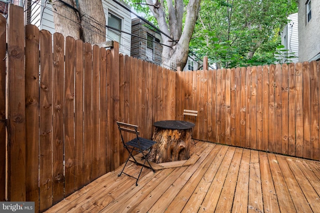 view of wooden deck