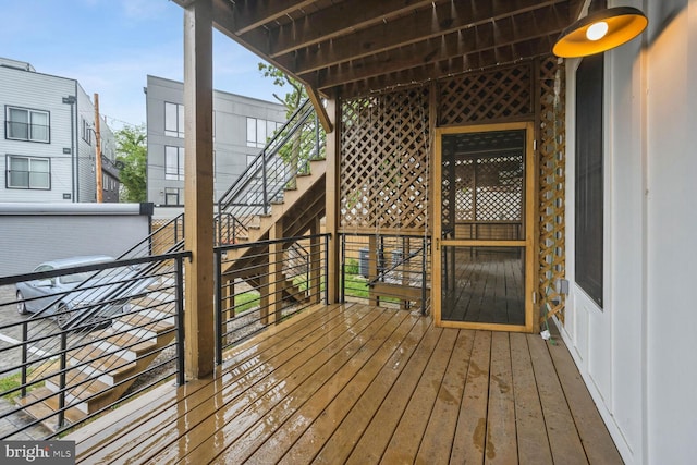 view of wooden terrace