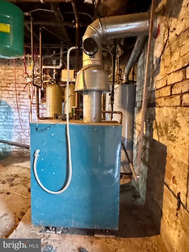 utilities featuring gas water heater