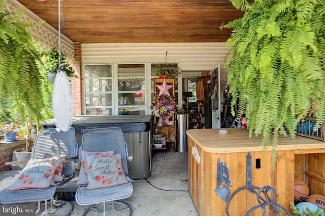 229 Oak Forest Dr, Saint Thomas, PA 17252 - view of patio with a hot tub