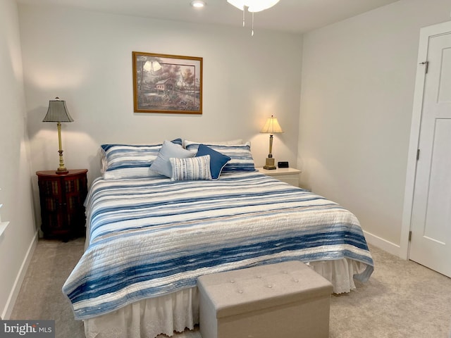 view of carpeted bedroom