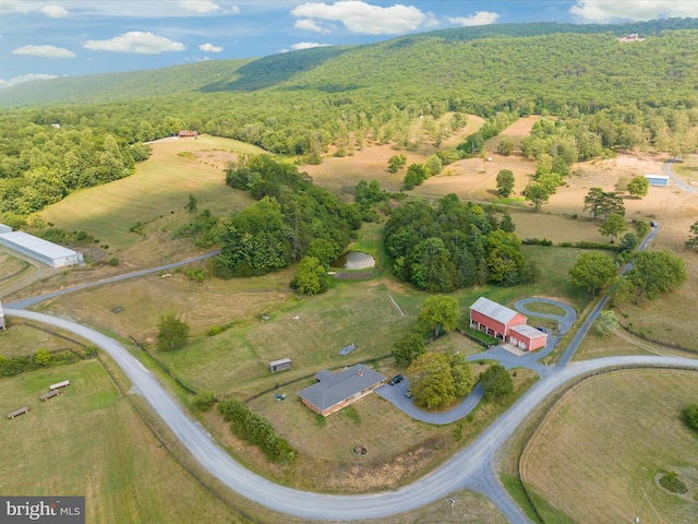 bird's eye view with a rural view